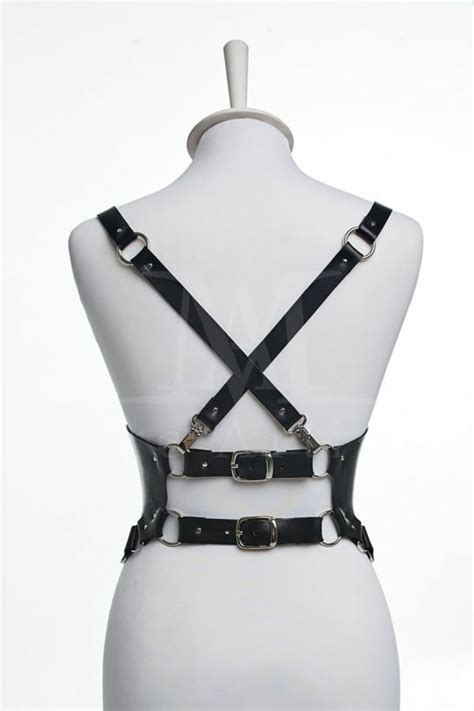 bdsm body harness women leather harness body belt hot genuine etsy