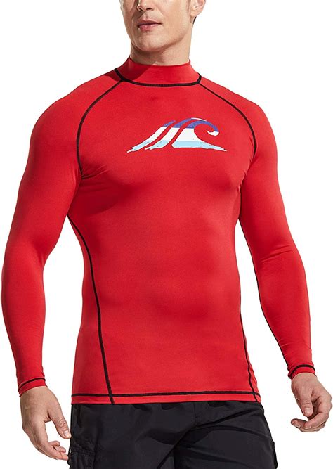 Tsla Mens Upf 50 Long Sleeve Rash Guard Uvspf Quick Dry Swim Shirt