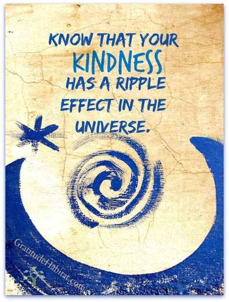 Know That Your Kindness Has A Ripple Effect In The Universe Picture