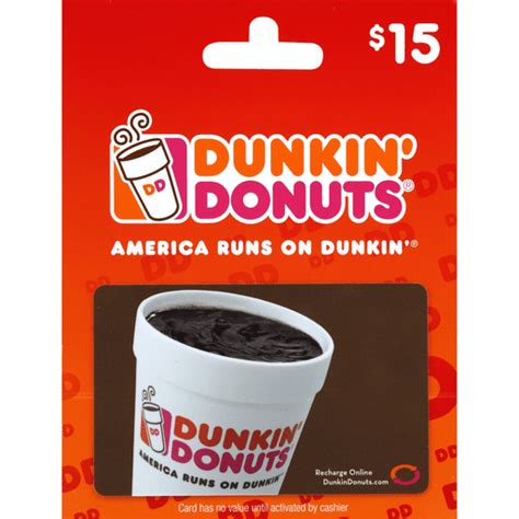 Dunkin' donuts is the world's largest coffee and donut the giftcards.com visa egift card can be redeemed online or in stores everywhere contactless visa debit cards are mastercard gift cards can be used everywhere debit mastercard is accepted in the us. Dunkin Donuts Gift Card, $15 | Shop | D'Agostino