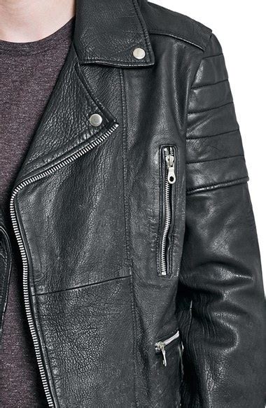 Topman Leather Biker Jacket 300 Nordstrom Lookastic