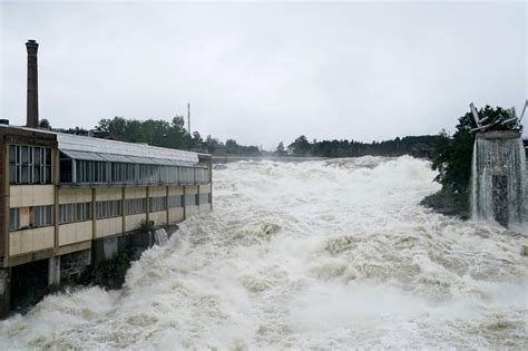 Norway Braskereidfoss Dam Partially Collapses After Heavy Rains And