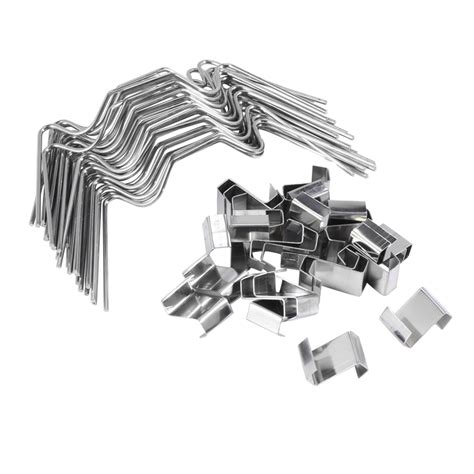 50x Greenhouse Glazing Clips Stainless Steel W Z Type Spring Wire For