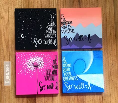 Canvas So Will I 100 Billion X Hillsong United Canvas Art Quotes