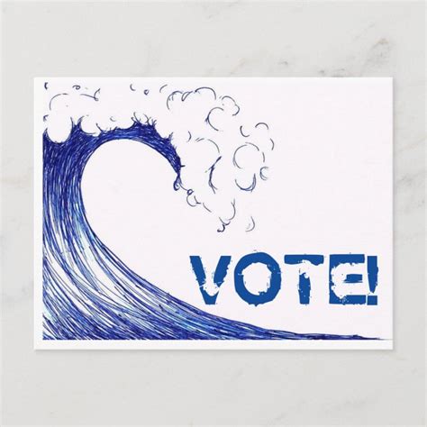 Vote Blue Wave 2018 Postcard Zazzle