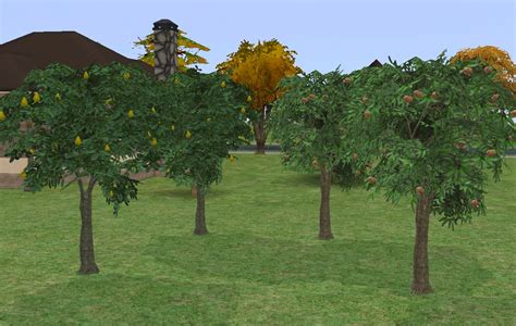 Mod The Sims Custom Seasons Orchard Trees Peach And Pear