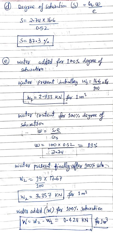 Solved The Soil Sample Has A Specific Gravity Of Moist Unit