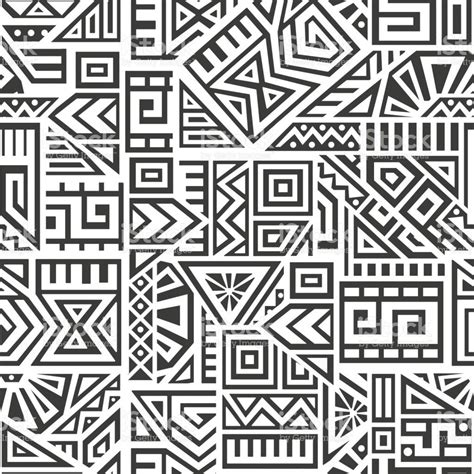 Aztec Vector Seamless Pattern Royalty Free Stock Vector Art Print