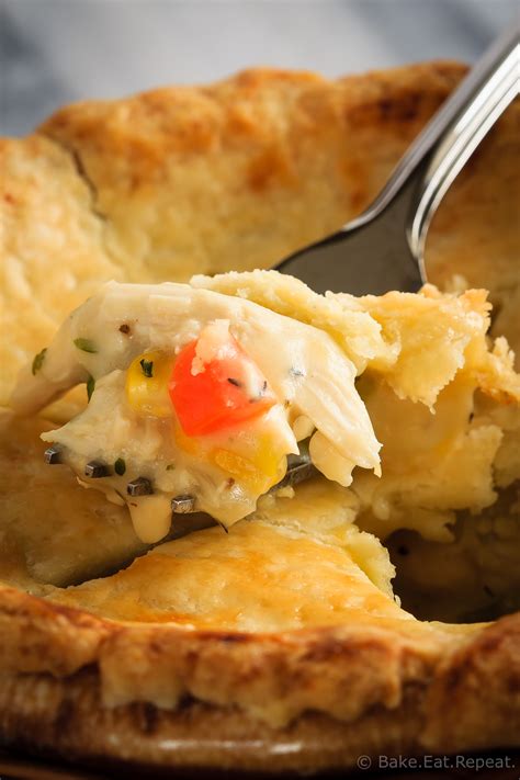 I usually make this recipe with a rotisserie chicken from that's the beauty of using this simple pot pie recipe as a base and just adding and/or omitting the flavors you want. Homemade Chicken Pot Pie - The Weary Chef
