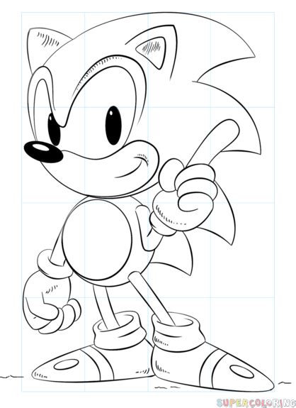 How To Draw Sonic The Hedgehog Step By Step Drawing Tutorials
