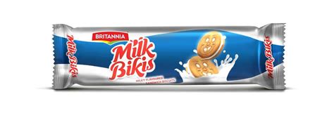 Britannia Milk Bikis Milky Flavored Sandwich Cookies 100 Gms 47077