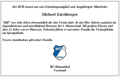 Nachruf Michael Kirchberger