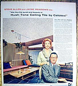 Celotex ceiling tile is the good choice for ceiling tile in your home. 1958 Celotex Ceiling Tile W/steve Allen & Jayne Meadow