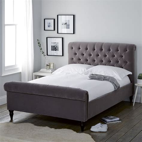 Aldwych Velvet Scroll Bed Beds The White Company Uk Upholstered