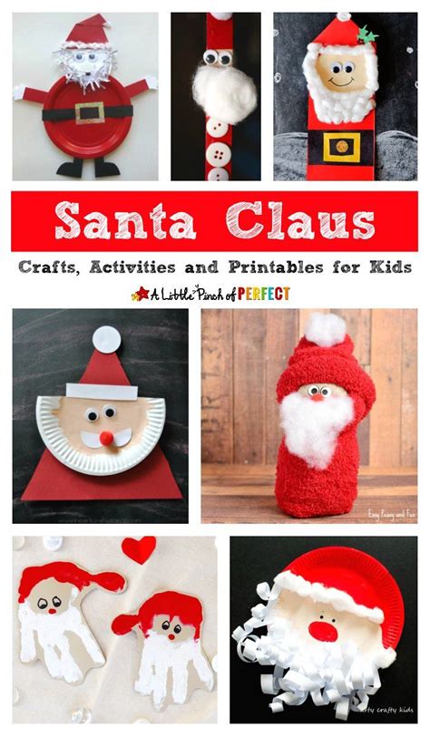 Fun Santa Claus Crafts Activities And Printables For Kids Santa