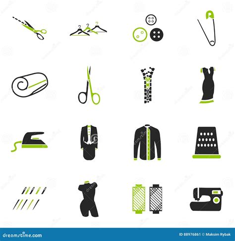 Tailoring Icons Set Stock Illustration Illustration Of Roll 88976861