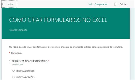 Como Criar Um Formul Rio No Excel Conhe A Este Recurso Secreto