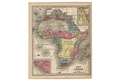 Map Of Africa C 1860 On Africa Map Map Vintage