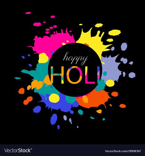 Happy Holi Royalty Free Vector Image Vectorstock