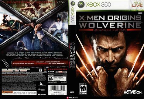 Xbox Realm Xbox 360 X Men Origins Wolverine Uncaged Edition Rghjtag E Lt