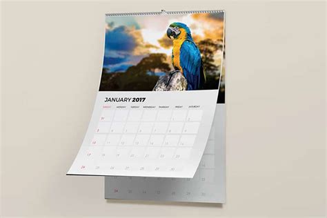 Download This Free Wall Calendar Mockup In Psd Designhooks