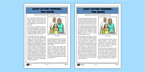 Provides information without comment or appeal. Lottery Win Newspaper Report Writing Sample (teacher made)