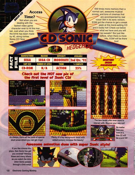 Egm 44 March 1993 25 Preview Of ‘sonic Cd Sonic The Hedgeblog