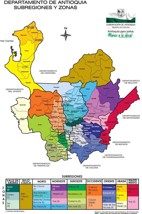 El Departamento De Antioquia Mapa Politico De Antioquia