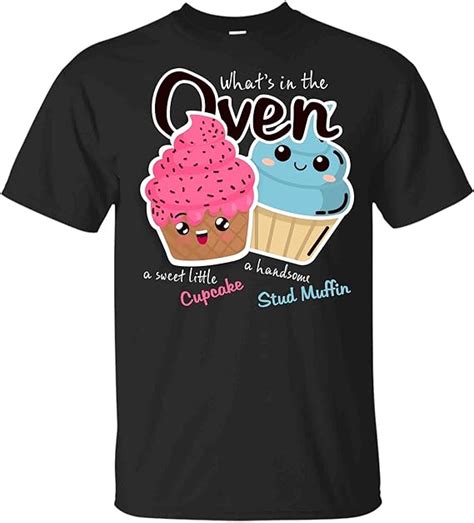 Gender Reveal Party Shirts Funny Cupcakemuffin T Tee For Men Women Clothing