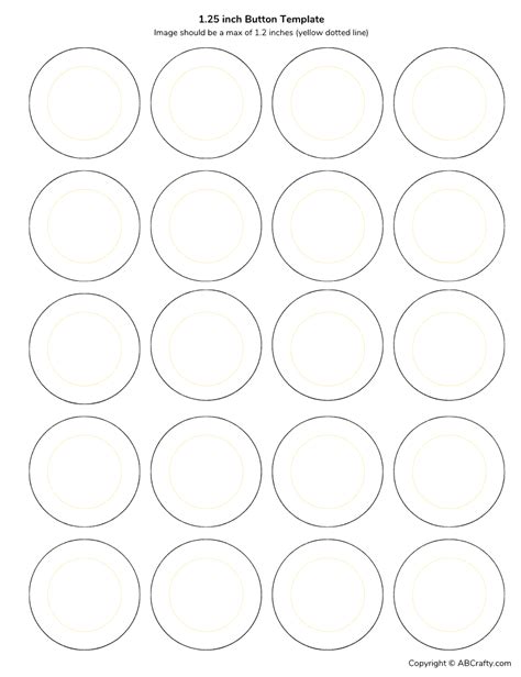 Button Template In 4 Sizes Free Download Ab Crafty