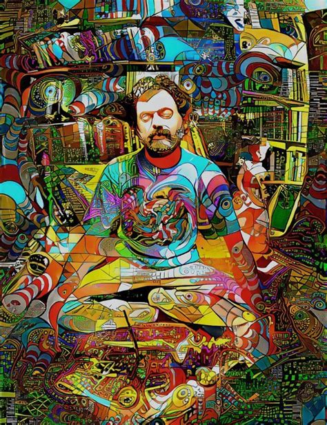 Terence Mckenna Tribute Deepdream Trippy Art Psychedelic