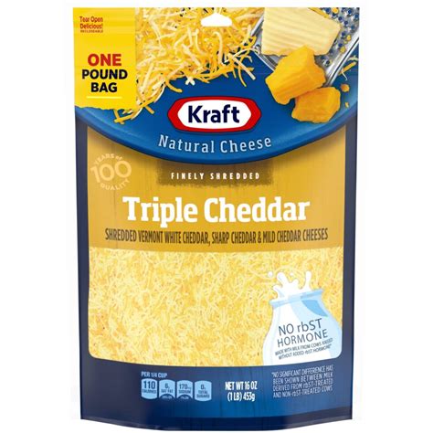 Triple Cheddar Finely Shredded Kraft Natural Cheese