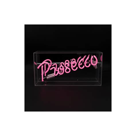 Acrylic Box Neon Prosecco Pink