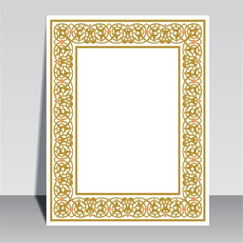 Islamic Book Cover Design Arabic Frame Border 15448421 Vector Art At