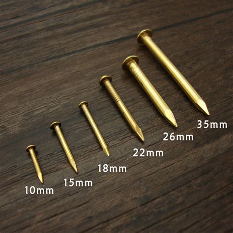 100pcs250g Solid Brass Panel Pins Nail Tack Pure Copper Nails Round