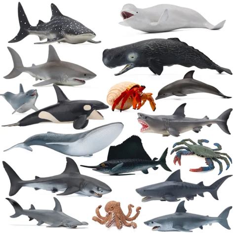 3d Simulation Shark Whale Dolphin Sea Ocean Animal Figure Model