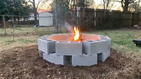 Simple Cinder Block Outdoor Fireplace Fireplace Ideas