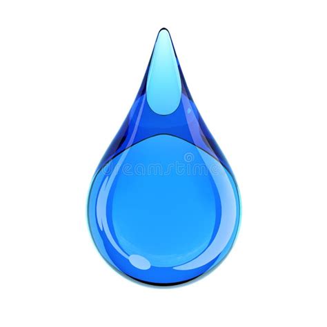 Water Drop On White Background 3d Rendering Stock Illustration