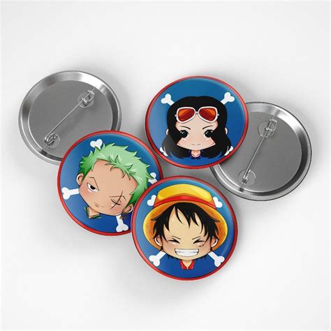 One Piece Anime Button Badges The Engrave Slave