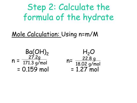 Determining The Formula Of A Hydrate Examquiz