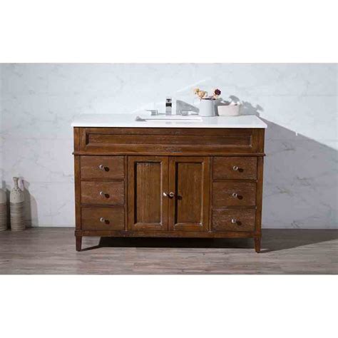 I would be so afraid to mess up the counter below! Stufurhome Hamilton 49" Single Sink Bathroom Vanity with ...