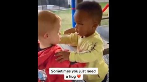 ‘sometimes You Just Need A Hug Clip Of Kids Embracing Is All About
