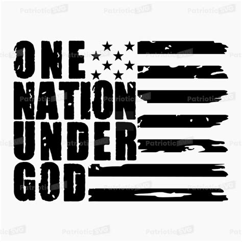One Nation Under God Patriotic Svg
