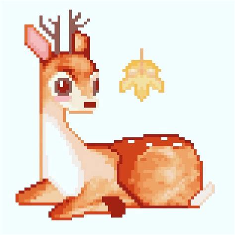 From The Creators Of Pixel Art This Beautiful Dear Leaps Through The