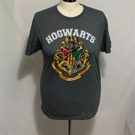 Harry Potter Shirt Hogwarts Crest Gryffindor Hufflepuff Slytherin Mens