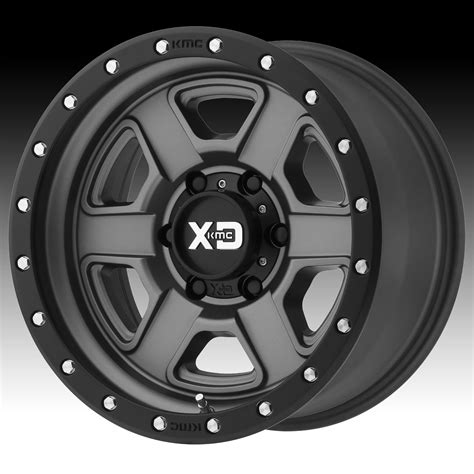 Kmc Xd Series Xd133 Fusion Off Road Satin Gray Custom Wheels Rims Xd
