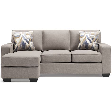 Signature Design By Ashley Greaves Contemporary Sofa Chaise With Reversible Ottoman Standard