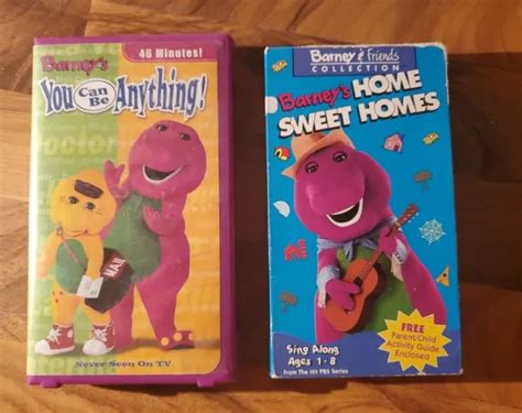 Barney Vhs Lot Of 2 Barneys You Can Be Anything Vhs 2002 And Home