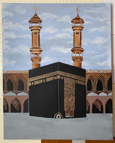 Kaaba Painting Islamic Art Canvas Mosque Art Canvas Painting Designs