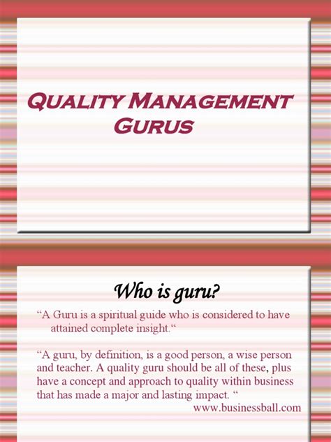 Quality Gurus Pdf Customer Business